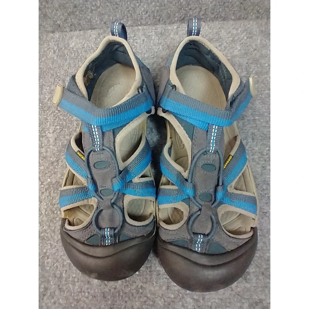 Keen Newport H2 Kids Sandals Blue Gray Waterproof Hiking Water Shoes Big‎ Kid 5